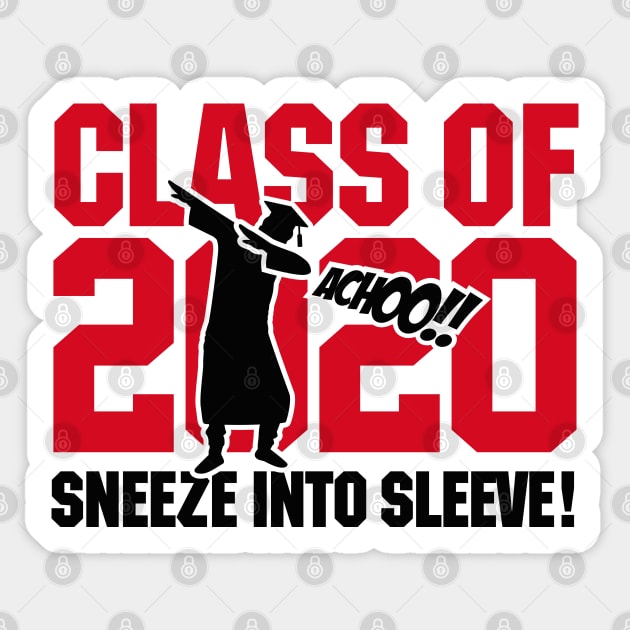 Dab dabbing Class of 2020 sneeze into your sleeve Sticker by LaundryFactory